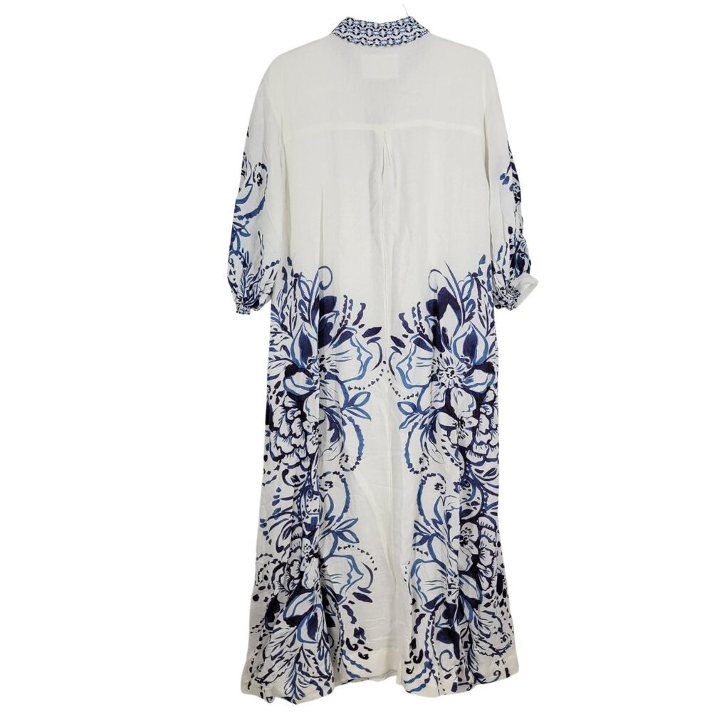 Maeve The Irene Linen Shirt Dress Resort Luxe Coastal Mediterranean XLP Vacation - Picture 8 of 8